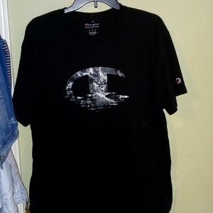 mens teeshirt champion large black